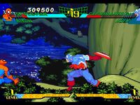 une photo d'Ã©cran de Marvel Super Heroes VS Street Fighter sur Sony Playstation